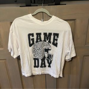 SOLD Game day cheetah helmet tee shirt